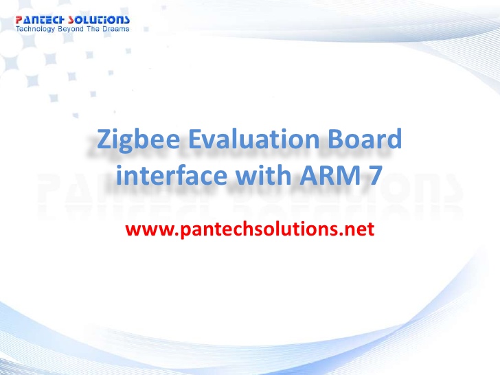 zigbee interfacing with arm processor